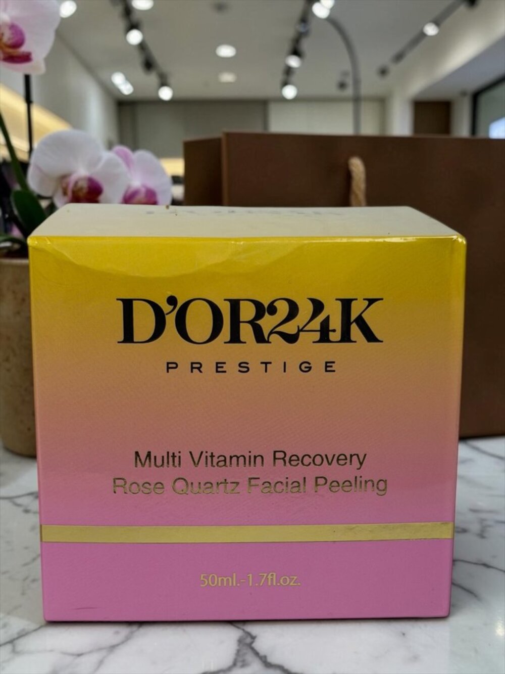 D’or24k Prestige Multi Vitamin Recovery Rose Quartz Facial Peeling 50ml NIB Seal